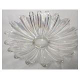 Clear carnival glass bowl