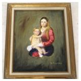 Oil on board - signed