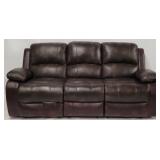 Leather Italia reclining leather sofa - AS IS