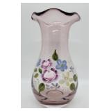 Fenton painted vase