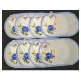 Set of 8 applique placemats & napkins