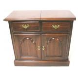 Mahogany server with slide out top