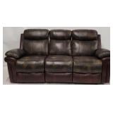 Leather Italia reclining leather sofa - AS IS