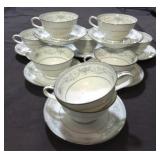 8 Noritake Colburn cups & saucers + 1 extra cup