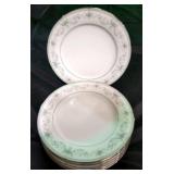 8 Noritake Colburn 10" dinner plates