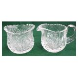 Crystal creamer & sugar set