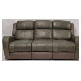 Leather Italia reclining leather sofa - AS IS