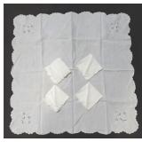 Linen 34 x 34 tablecloth & 4 napkins
