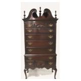 Drexel bonnet top Queen Anne highboy
