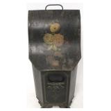 Vintage metal coal bin