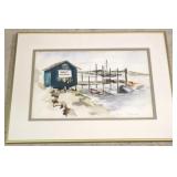 Framed & signed watercolor