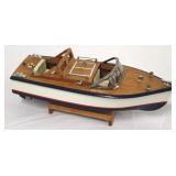 Wooden model speedboat