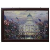 Flags over the Capital Giclee on Canvas by