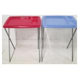 Pair folding TV tray stands