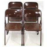 4 Metal folding chairs