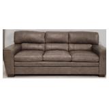 Leather Italia stationary leather sofa - AS IS