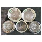 Monogramed & Silver Plated Glass Coasters (11)