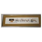 Framed cartoon print, 135/1000