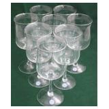 Lenox moon spun 8 etched wine glasses