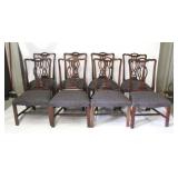 Chippendale mahogany 8pc set of chairs