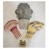 Assortment of Vintage Hair Combs (4pcs)