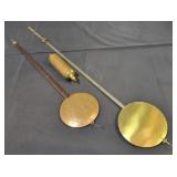 2 Vintage clock pendulums & weight