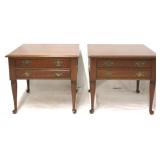 Pair vintage side tables