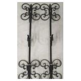 Pair metal shelf hangers