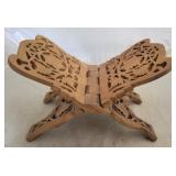 Carved Wooden Book Stand