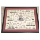 Framed ships print