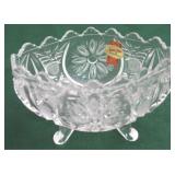 Anna Hutte crystal footed bowl