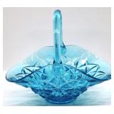 Blue glass basket