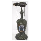 Stained glass lamp base only