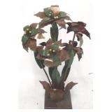 Metal poinsettia