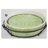 Temptations covered dish in metal carrier