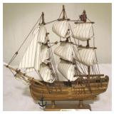 Wooden model ship