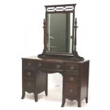 Mahogany splay leg vanity with tilt mirror