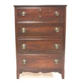 Mahogany 4 drawer chest