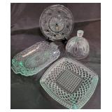 4 Pieces pressed crystal