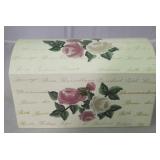 Decorative wood storage box