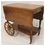 Vintage drop leaf tea cart