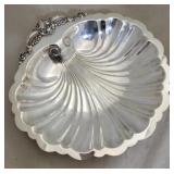 Wallace Baroque shell silver plate bowl