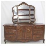 French Carved Dresser w/ Mirror