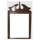 Mahogany broken arch top wall mirror