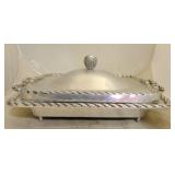Metal Chaffing Serving Dish w/ Pyrex Dish Insert