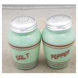 Jadeite Salt & Pepper Shakers - 4 1/2" tall