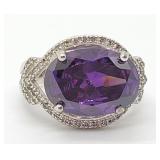 6 1/3cc Amethyst & 1/3cc White Sapphire Sterling