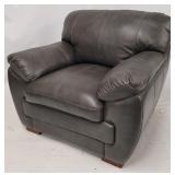 Leather Italia stationary leather chair - AS IS