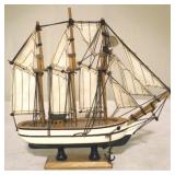 Wooden model ship