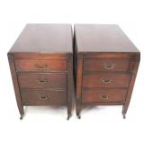 Pair of 2 drawer bedside stands